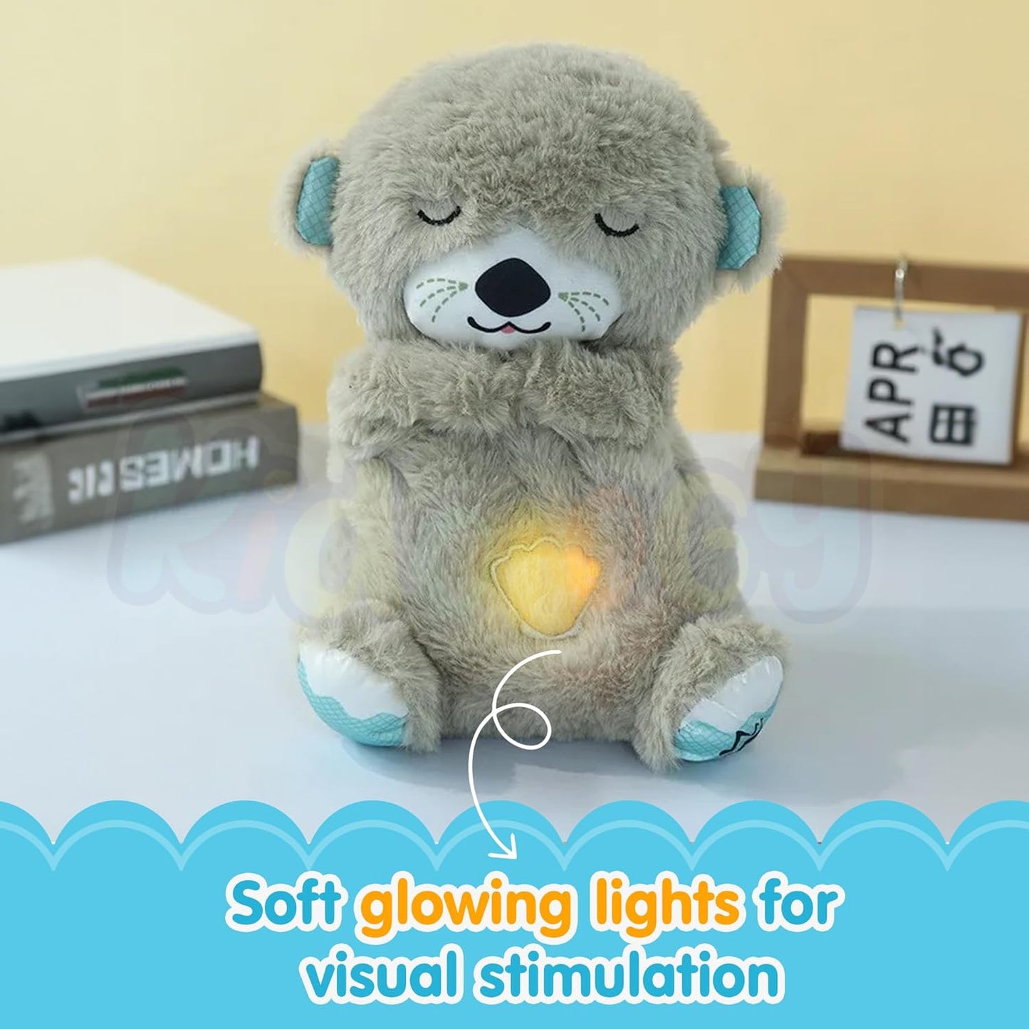 Breathing Teddy Bear with Soothing Music, Comfort Plush