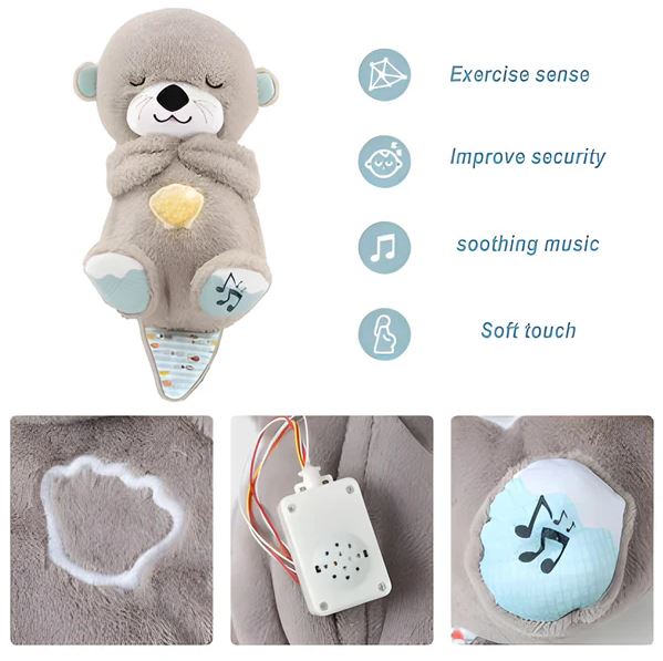 Breathing Teddy Bear with Soothing Music, Comfort Plush